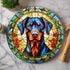 Doberman Glass Suncatcher Worktop Saver
